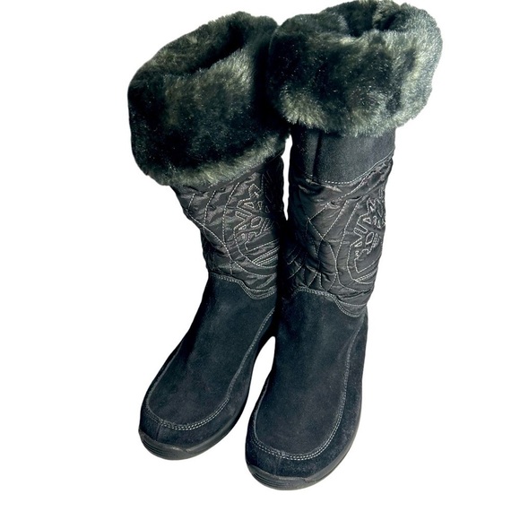 Timberland Leather Suede Womens High Snow Boots Womans Sz 5.5 - Picture 1 of 12
